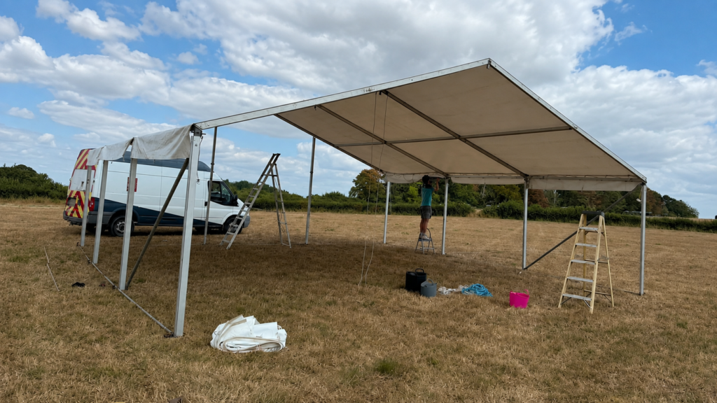MARQUEE GOING UP
